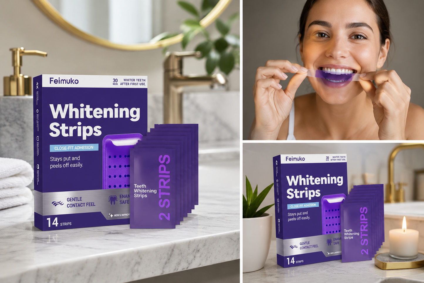 Purple Teeth Whitening Strips